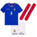 Camiseta Francia Eduardo Camavinga #6 Primera Equipación Replica Eurocopa 2024 para niños mangas cortas (+ Pantalones cortos)